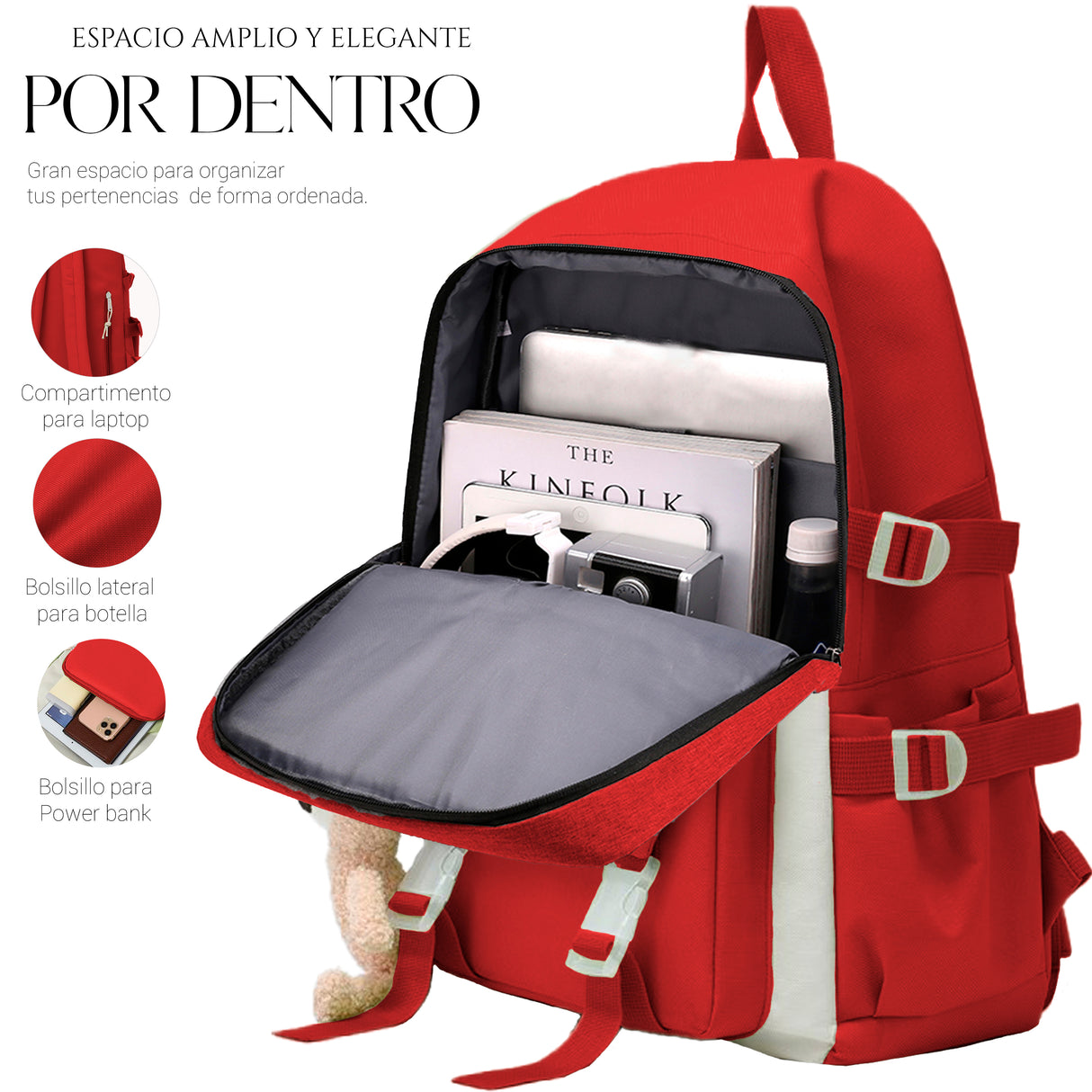 Mochila Set Escolar Bolsa Lapicera Juvenil Laptop