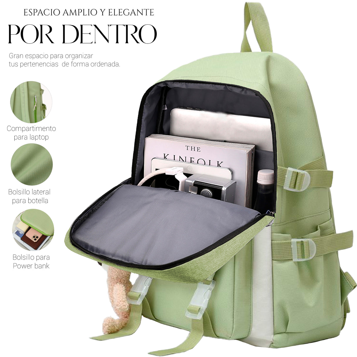 Mochila Set Escolar Bolsa Lapicera Juvenil Laptop