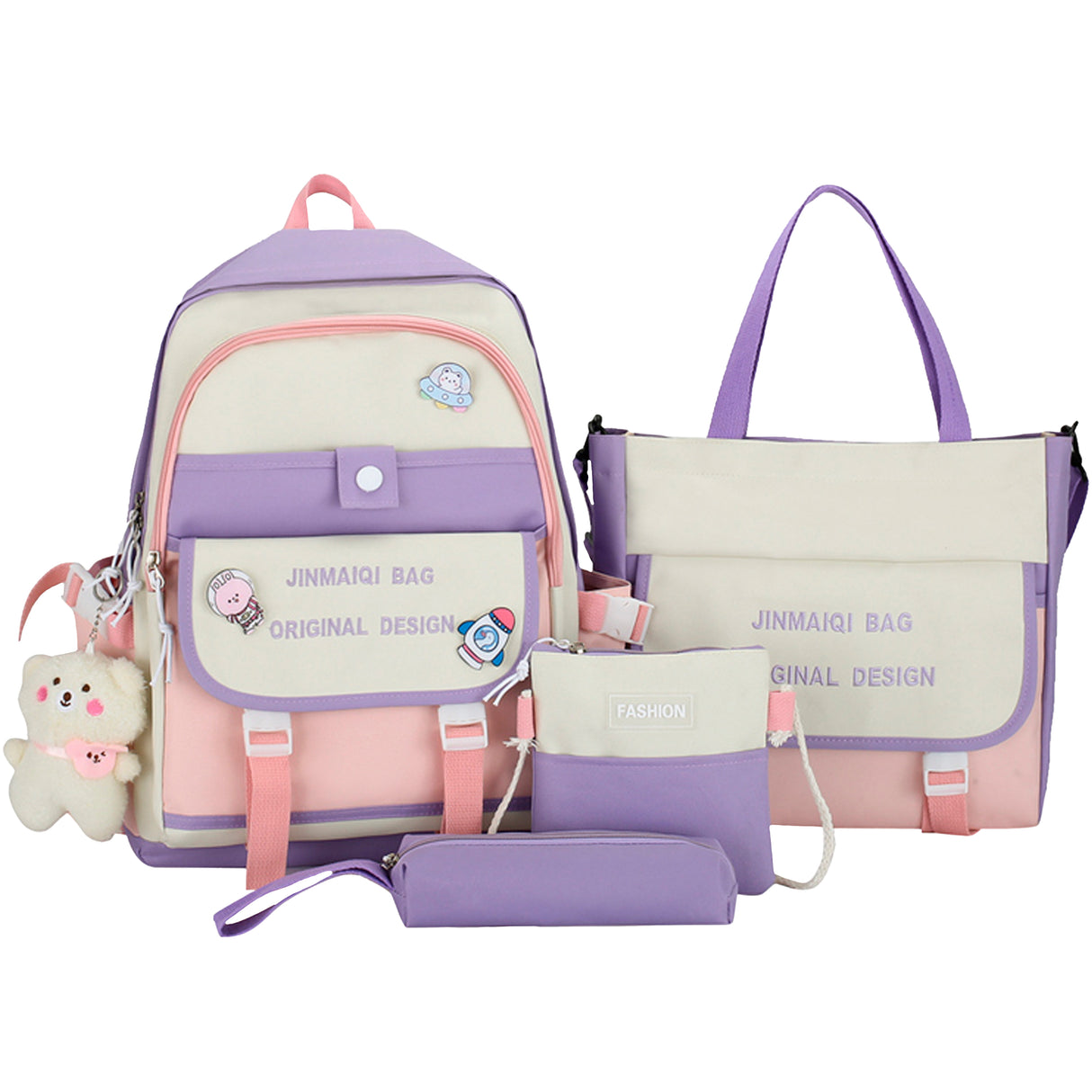 Mochila Set Escolar Bolsa Lapicera Juvenil Laptop 1 Sku 200