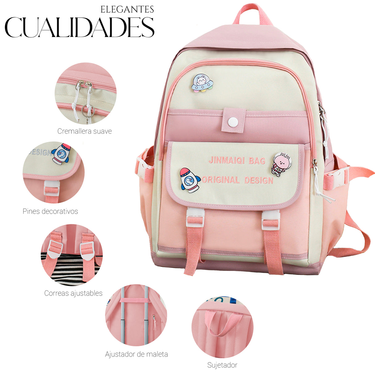 Mochila Set Escolar Bolsa Lapicera Juvenil Laptop 1 Sku 200