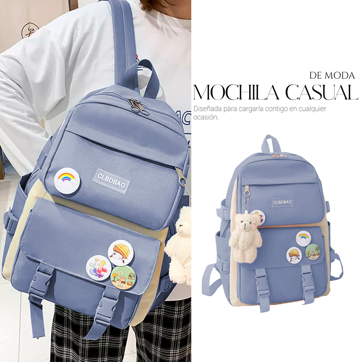 Mochilas Set 4 Pzs Escolar Bolsas Lapicera