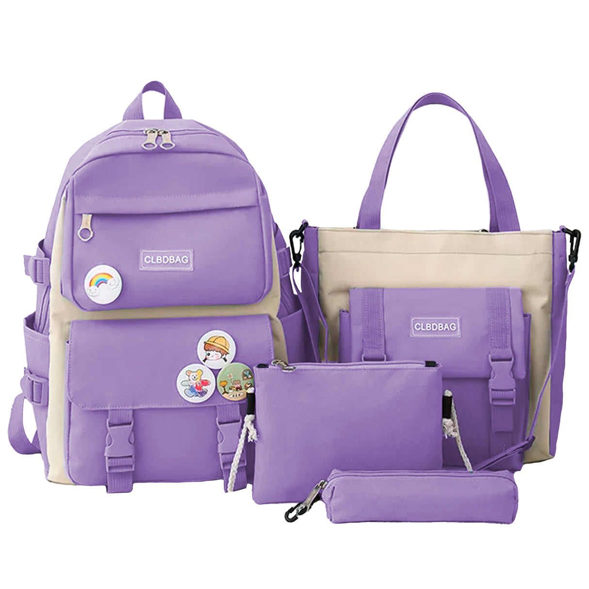 Mochilas Set 4 Pzs Escolar Bolsas Lapicera