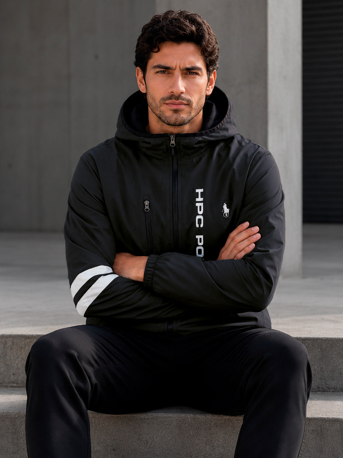 Chamarra Hpc Polo Rompevientos Para Hombre