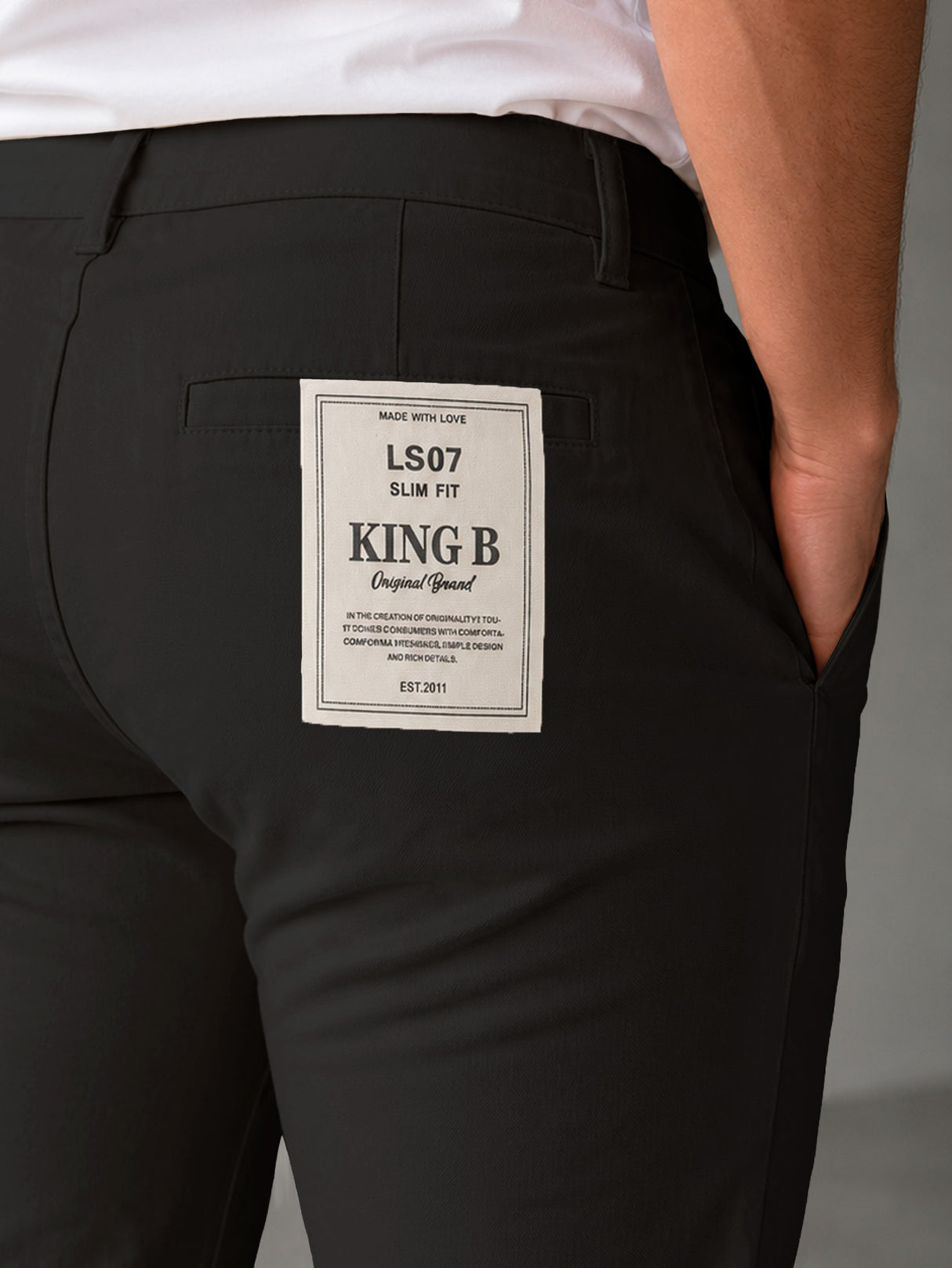 Pantalón De Vestir Casual Hombre Skinny Slim Fit Gabardina