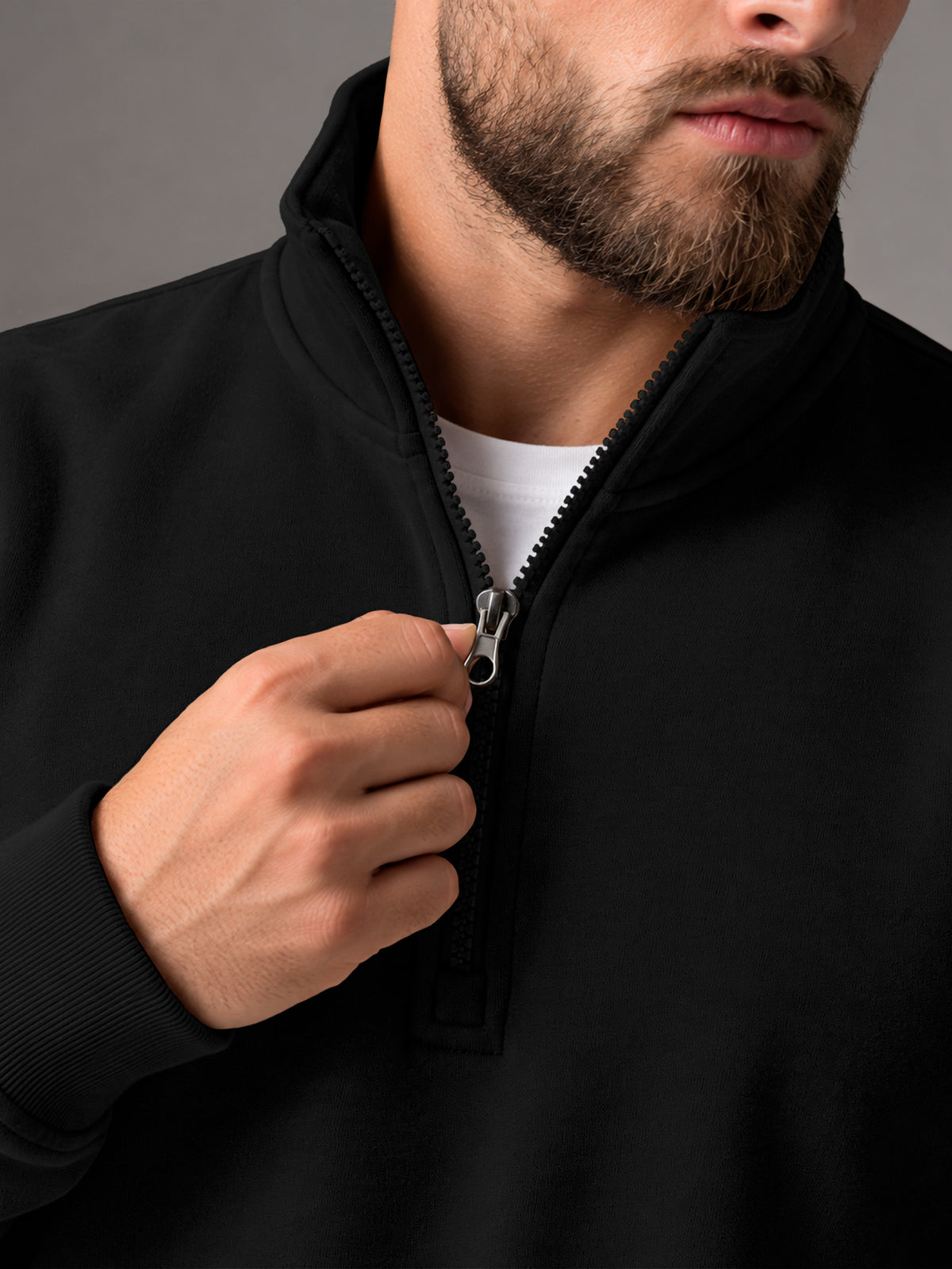 Sudadera Para Hombre Con Media Cierro en Cuello