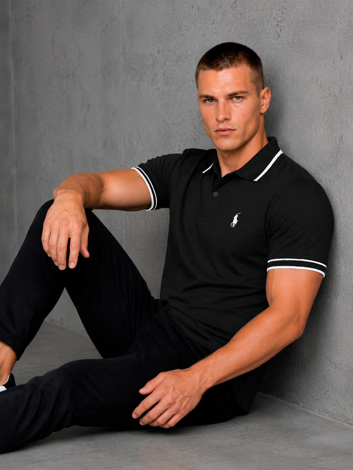Camisa HPC Polo Hombre Manga Corta Sport Elegante Estilo Old Money