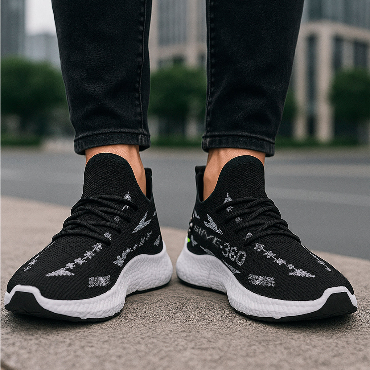 Tenis para hombre casuales con un diseño de  tela para correr con punta  con agujeta clásica, suela antideslizante Zapatilla para hombre cómodo transpirable ideal para el uso diario