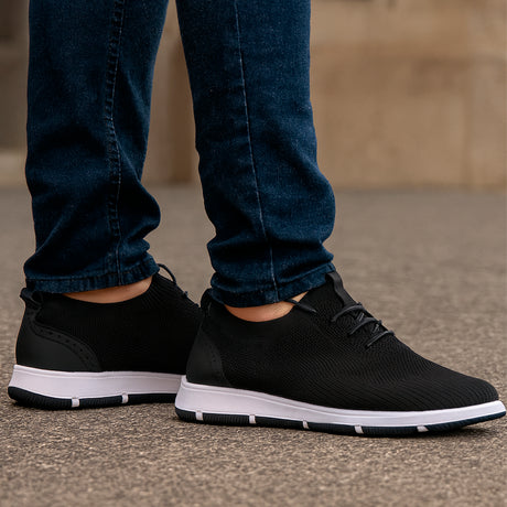 Tenis para hombre casuales con un diseño de  tela para correr con punta  con agujeta clásica, suela antideslizante Zapatilla para hombre cómodo transpirable ideal para el uso diario