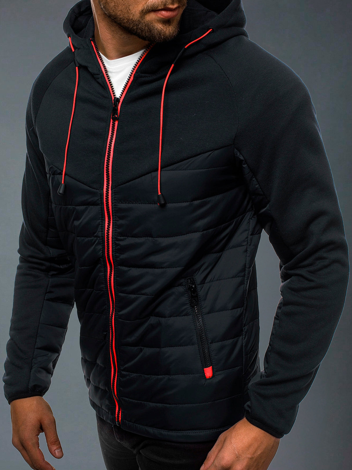 Sudadera Hombre Con Capucha Deportiva Con Cierre Hoodie