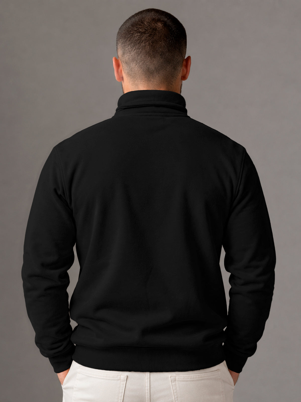 Sudadera Para Hombre Con Media Cierro en Cuello