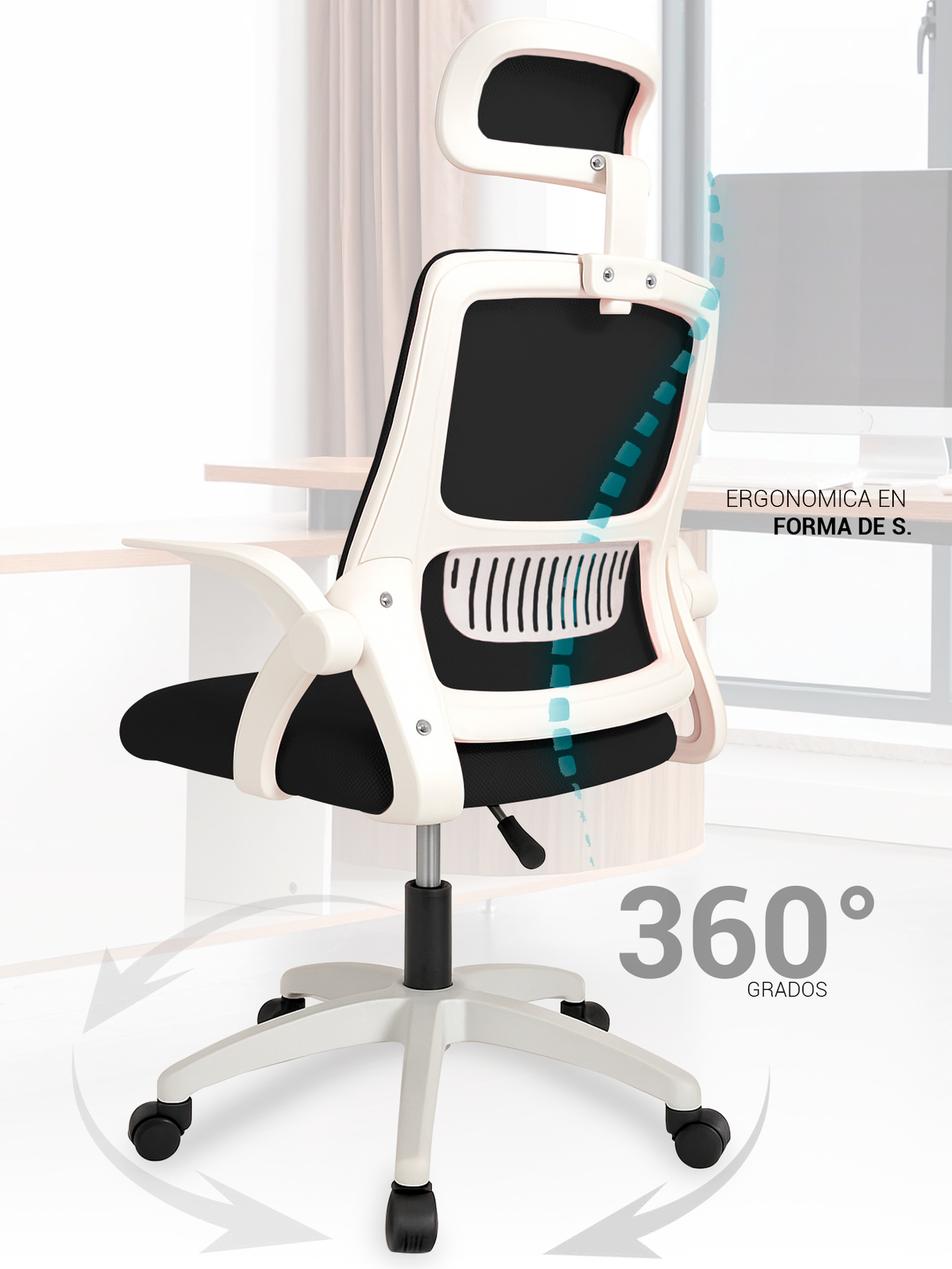 Silla Oficina Ejecutiva Ergonómica Premium Lumbar 360°