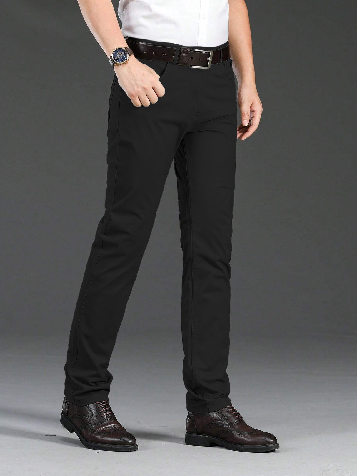 Pantalon De Gabardina Casual Strech Hombre De Vestir King B