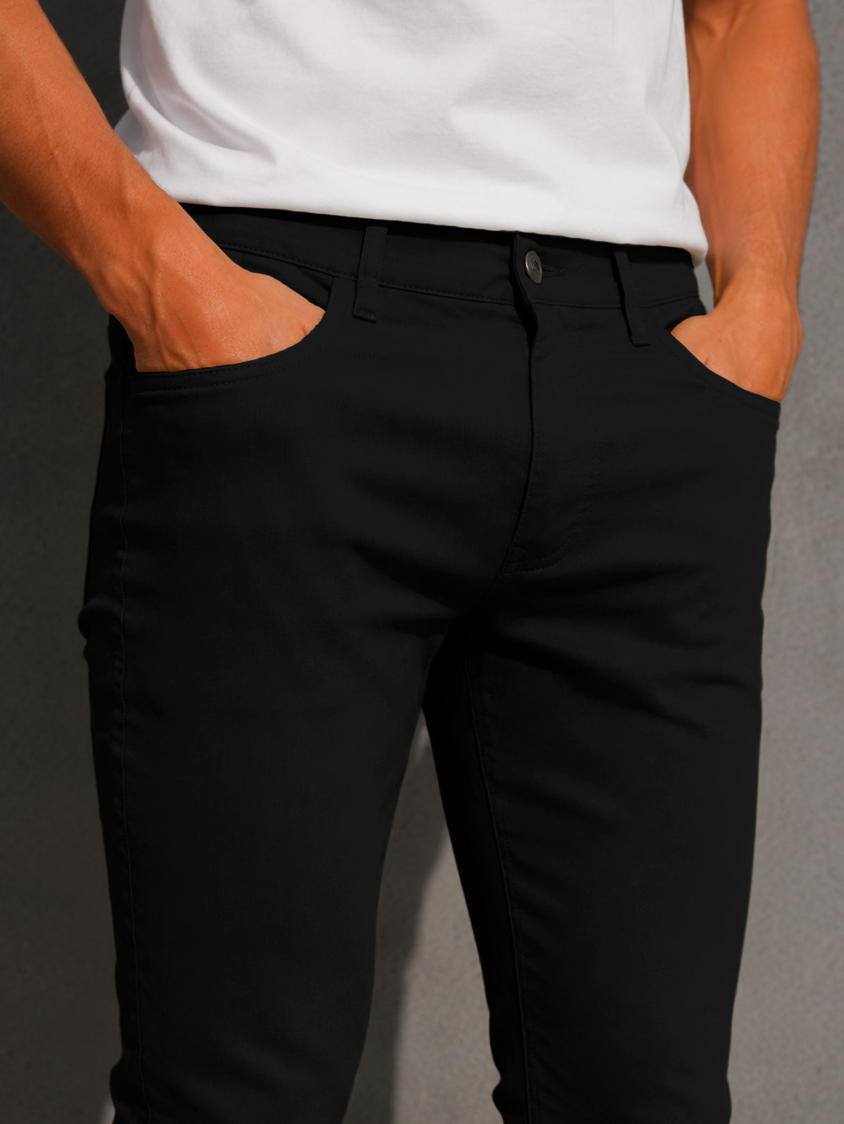 Pantalón De Vestir Casual Hombre Skinny Slim Fit Gabardina