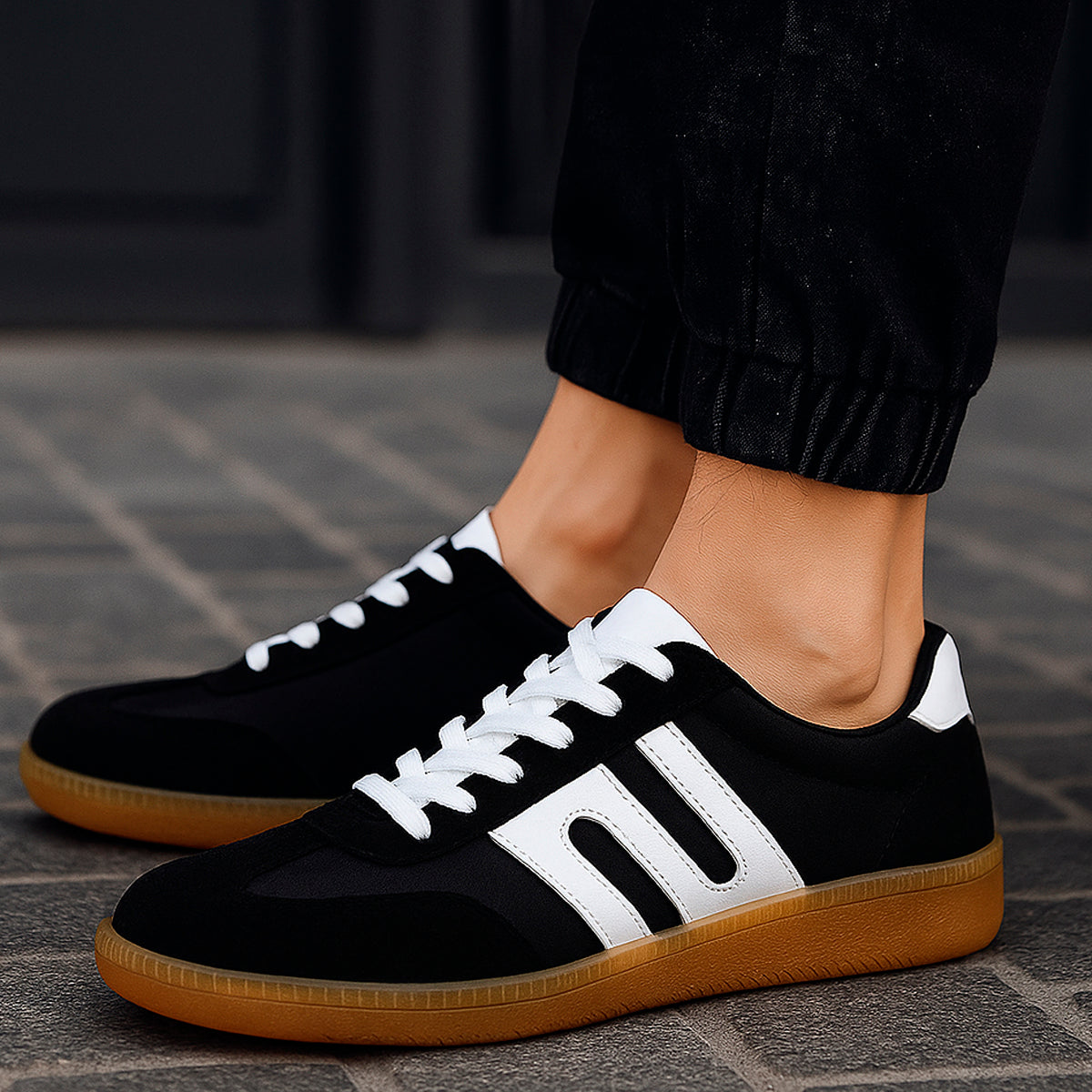 Tenis para hombre informales con un diseño casual para el uso diario Zapatilla casual con suela antideslizante con agujeta para un uso mas cómodo