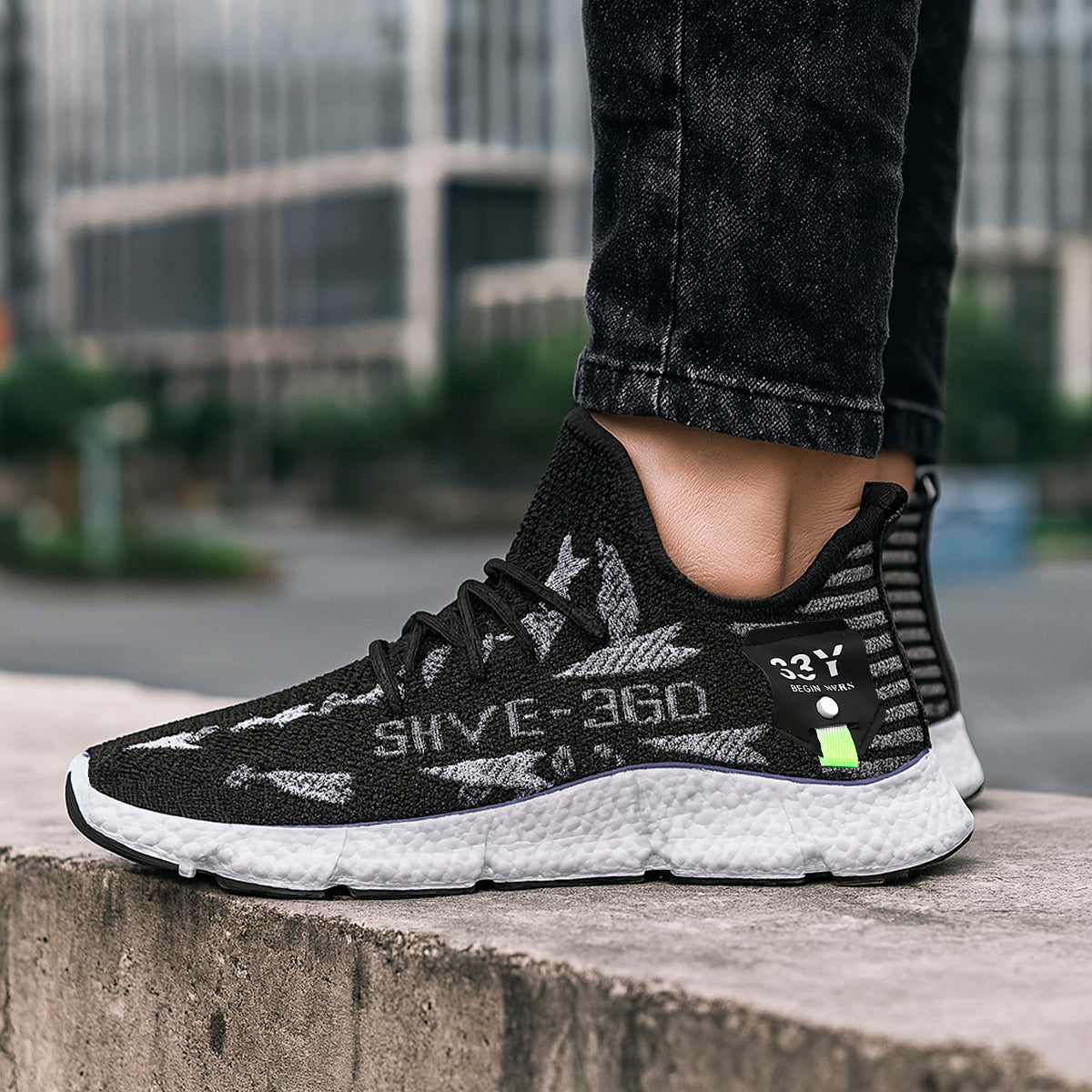 Tenis para hombre casuales con un diseño de  tela para correr con punta  con agujeta clásica, suela antideslizante Zapatilla para hombre cómodo transpirable ideal para el uso diario
