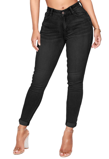 Jeans Dama Stretch Mezclilla Pantalon Corte Alto