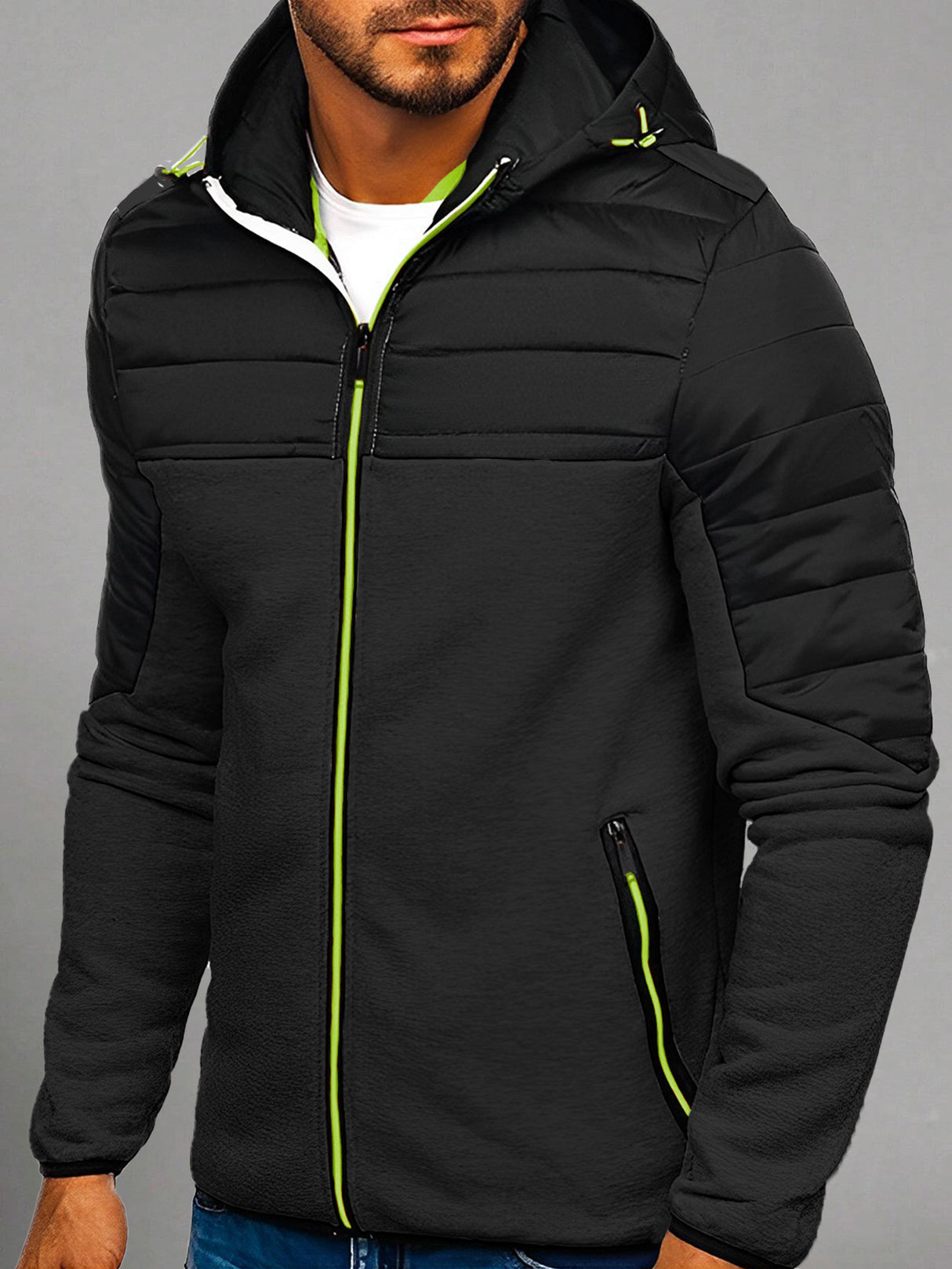 Sudadera Hombre Con Capucha Deportiva Con Cierre Hoodie