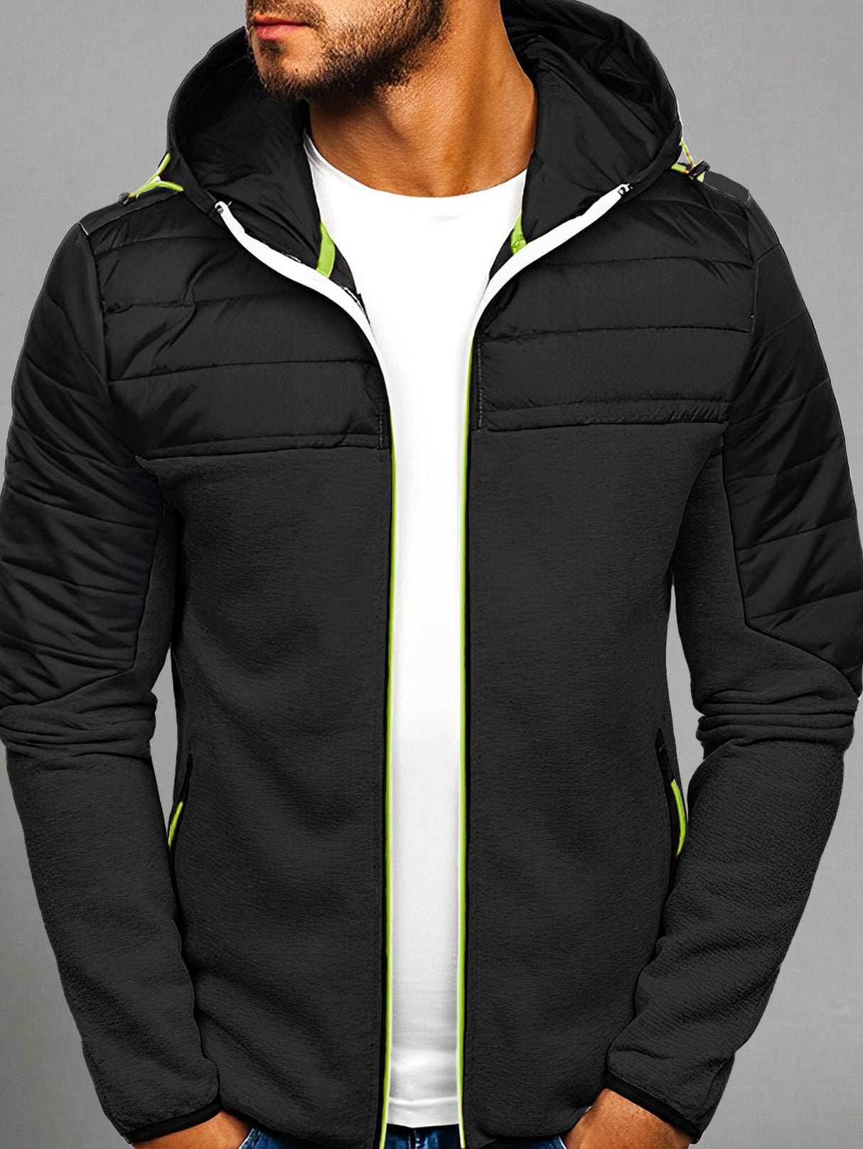 Sudadera Hombre Con Capucha Deportiva Con Cierre Hoodie