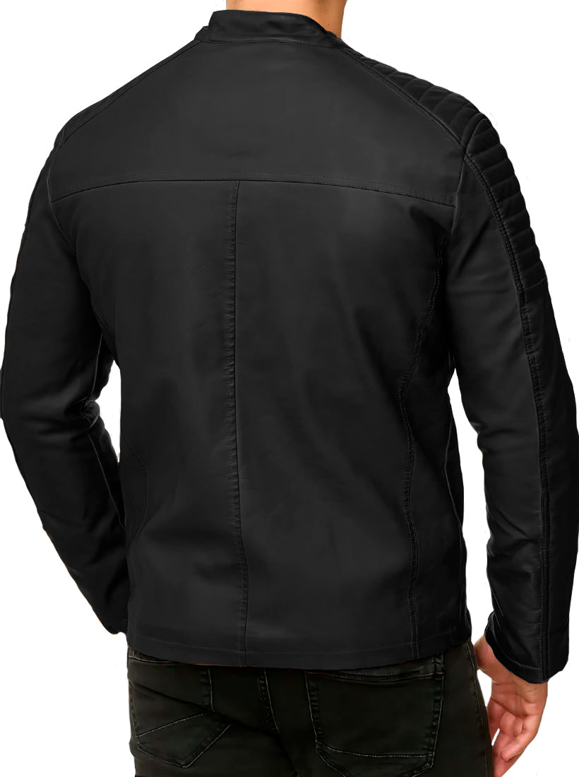 Chamarra Chaqueta Vinipiel Tipo Biker Para Hombre