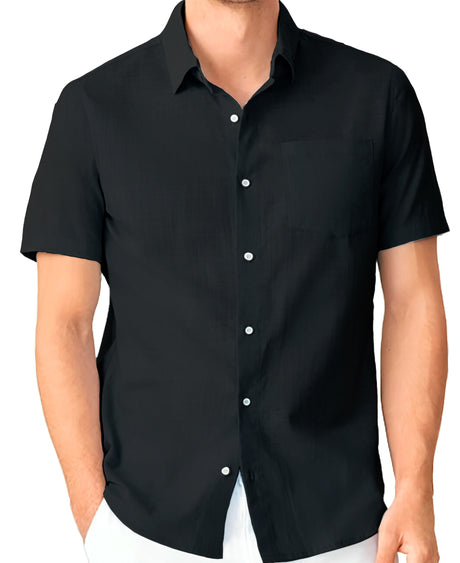 Camisa Para Hombre Slim Fit Strech Manga Corta Shendy Vendy