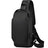 Mochila Bandolera Cruzada Pechera Antirrobo Tipo Piel Con Entrada Usb
