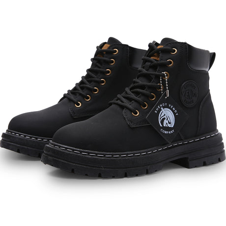 Botas Para Hombre Estilo Urbano Plataforma Antideslizante