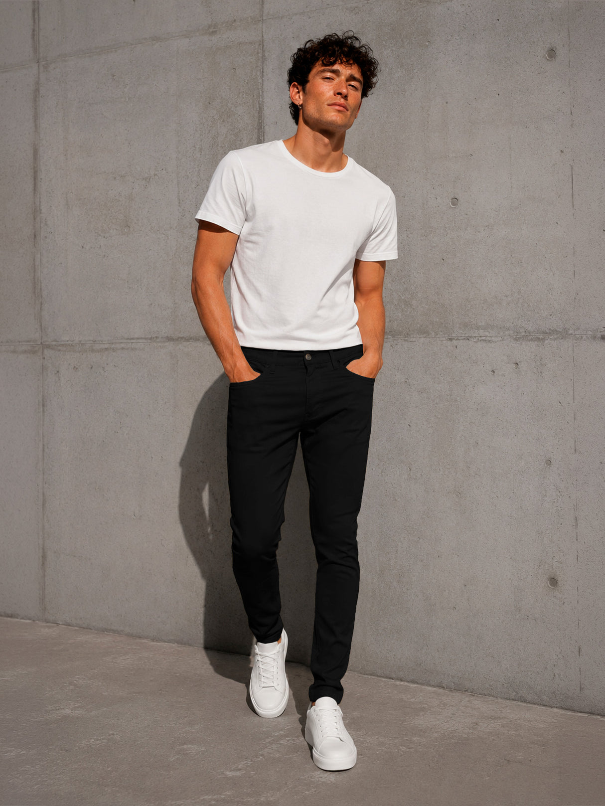 Pantalón De Vestir Casual Hombre Skinny Slim Fit Gabardina