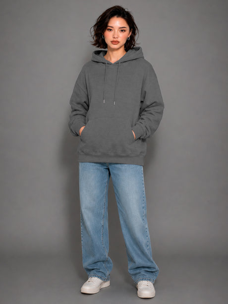 Sudadera con Capucha para Mujer Manga Larga Hoodie sin Cierre