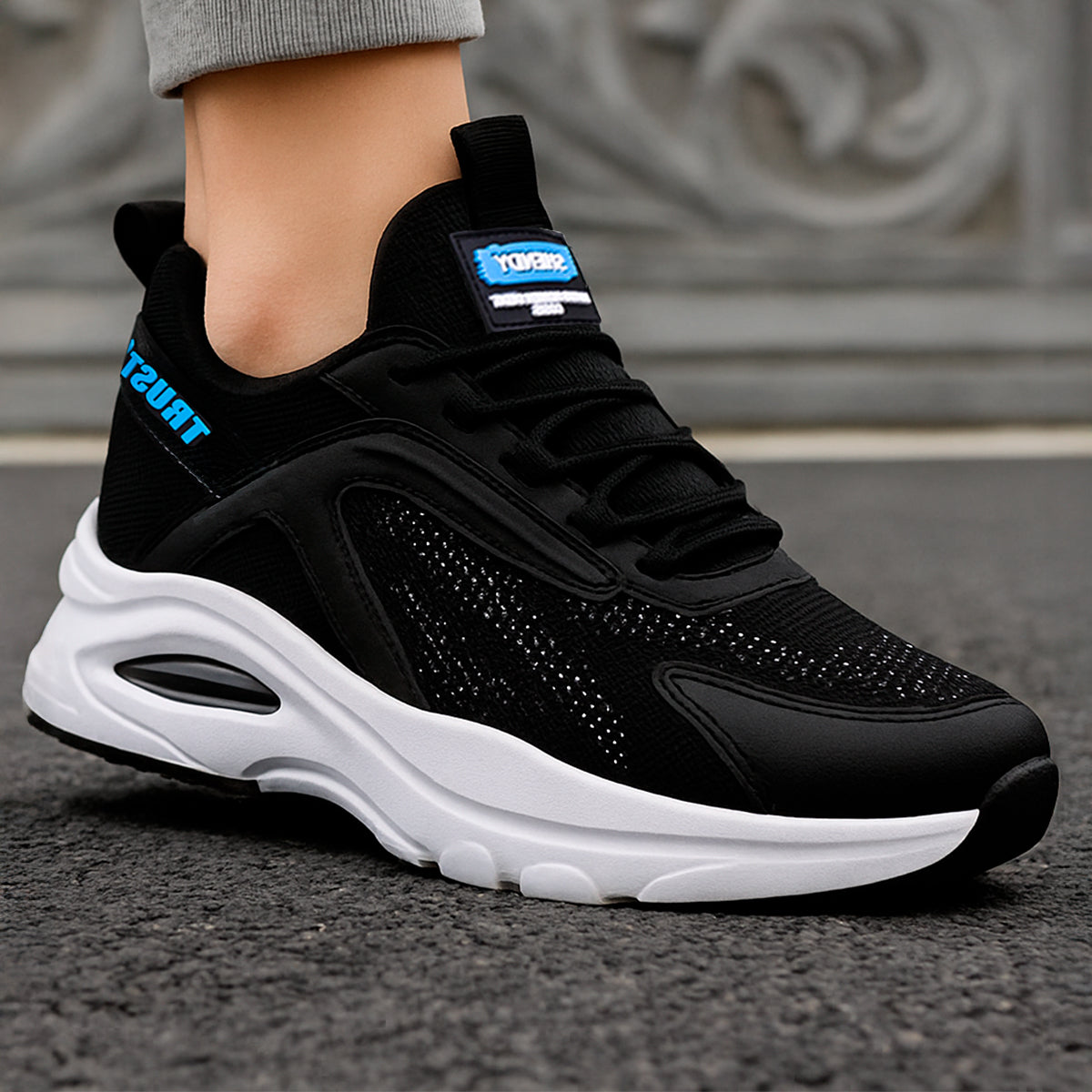 Tenis para hombre con un diseño casual con una suela antideslizante cómodo para el uso diario Zapatilla clásica con un estilo elegante con agujetas clásicas suela cómoda para un mejor manejo.