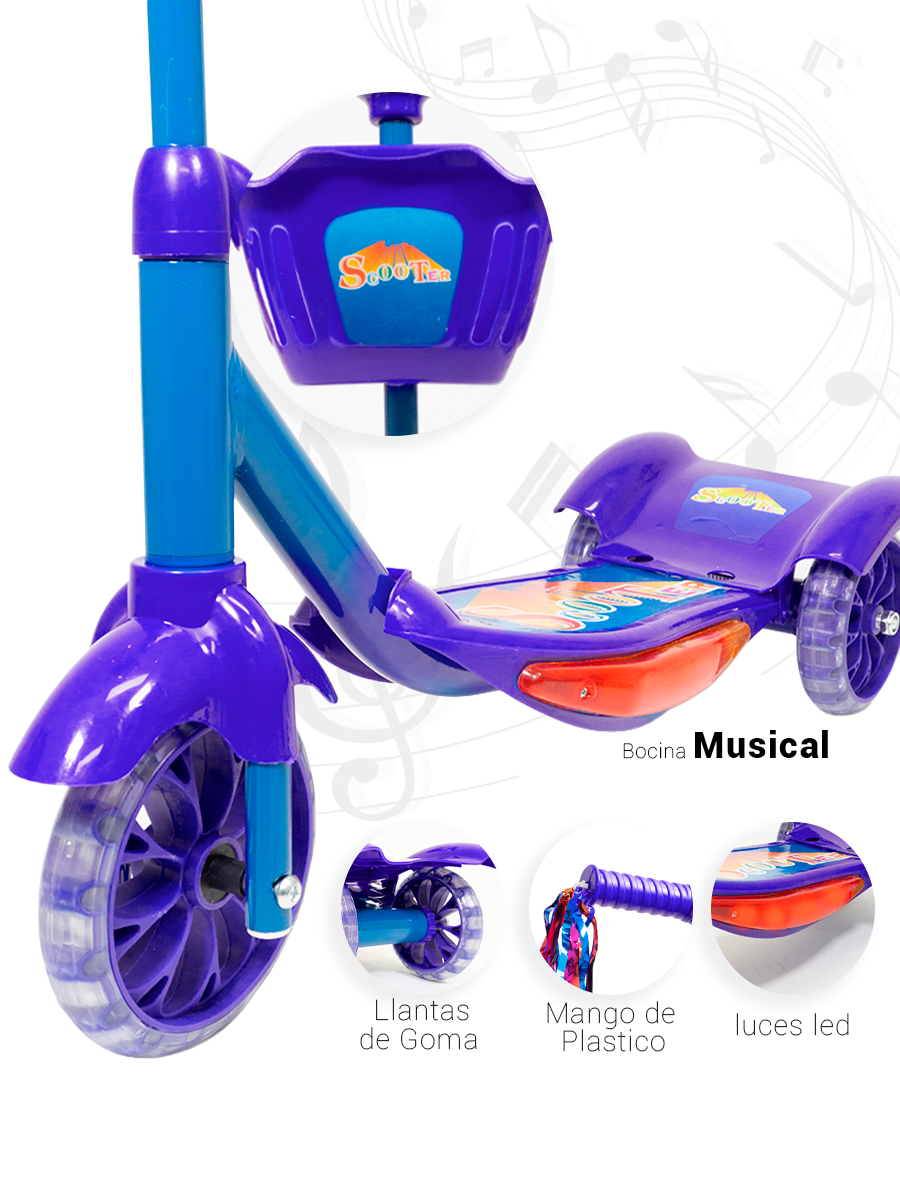Scooter Para Niños Patin Del Diablo Luces Y Sonidos