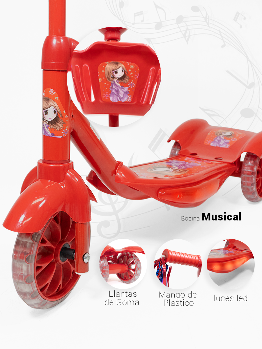 Scooter Para Niños Patin Del Diablo Luces Y Sonidos