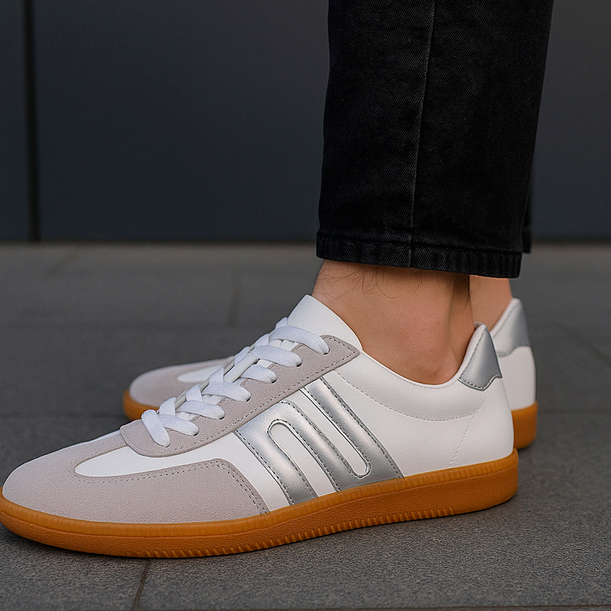 Tenis para hombre informales con un diseño casual para el uso diario Zapatilla casual con suela antideslizante con agujeta para un uso mas cómodo