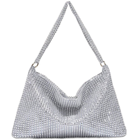 Bolso De Mano Con Pedrería De Cristales Brillantes De Noche