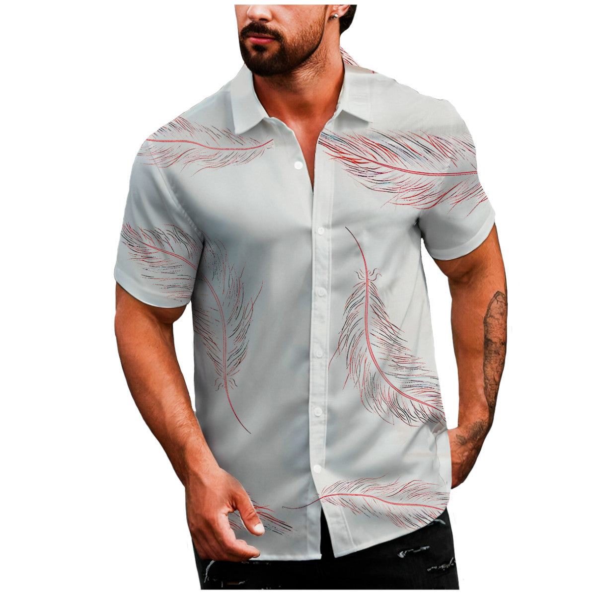 Camisa Casual Para Hombre Strech Manga Corta Shendy Vendy