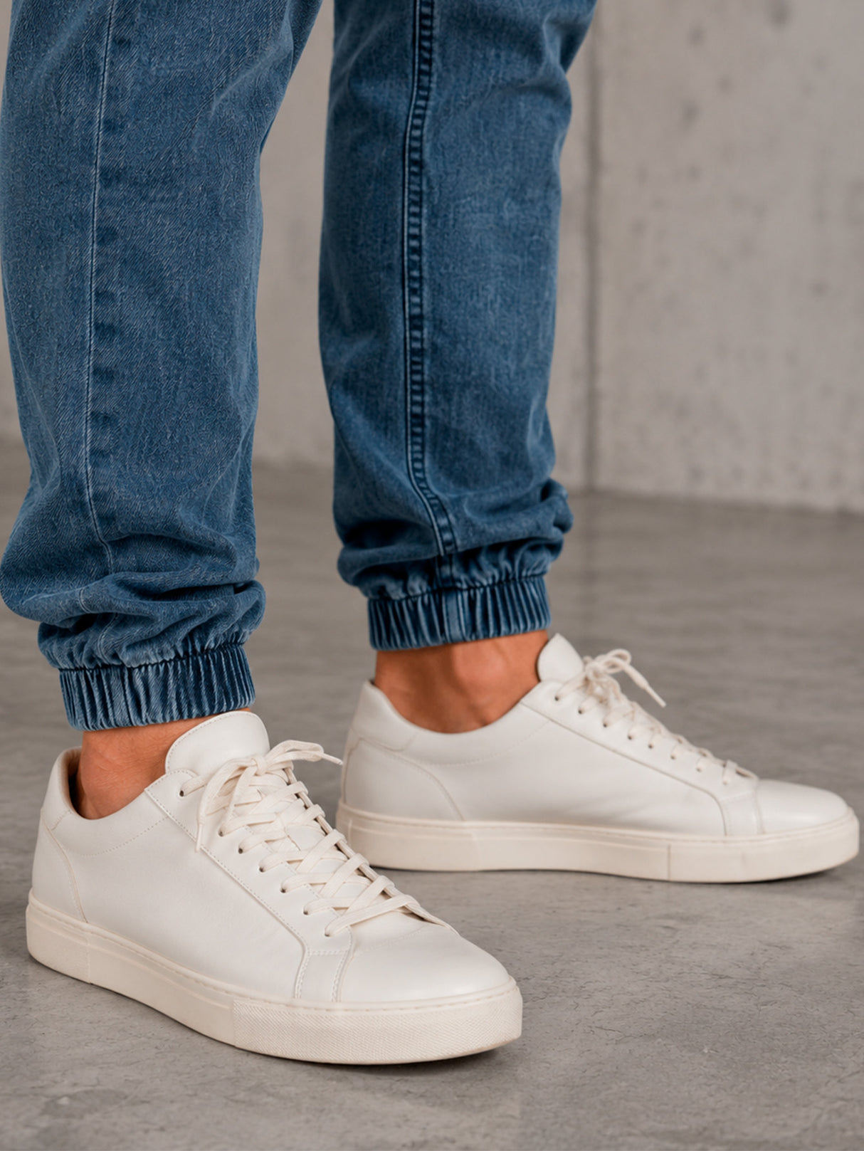 Jeans Jogger Hombre Mezclilla Stretch Pretina Con Resorte Y Cordón Pantalón Mezclilla Con Elástico En Tobillo