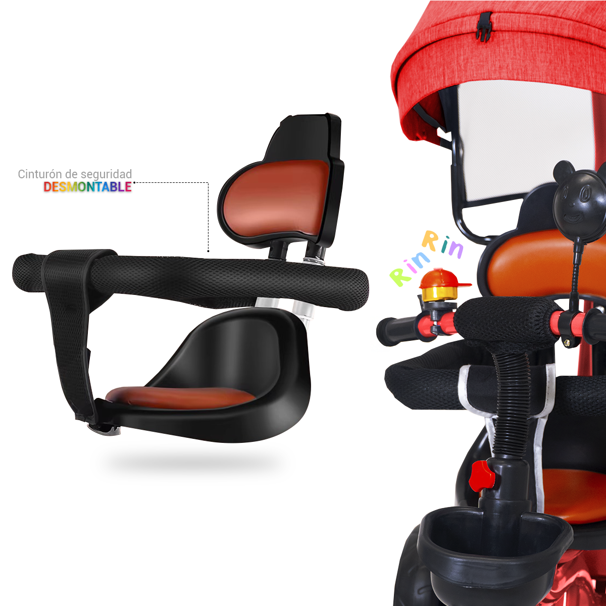 Triciclo Bicicleta Infantil Carriola Bebe Paseo Con Cajuela