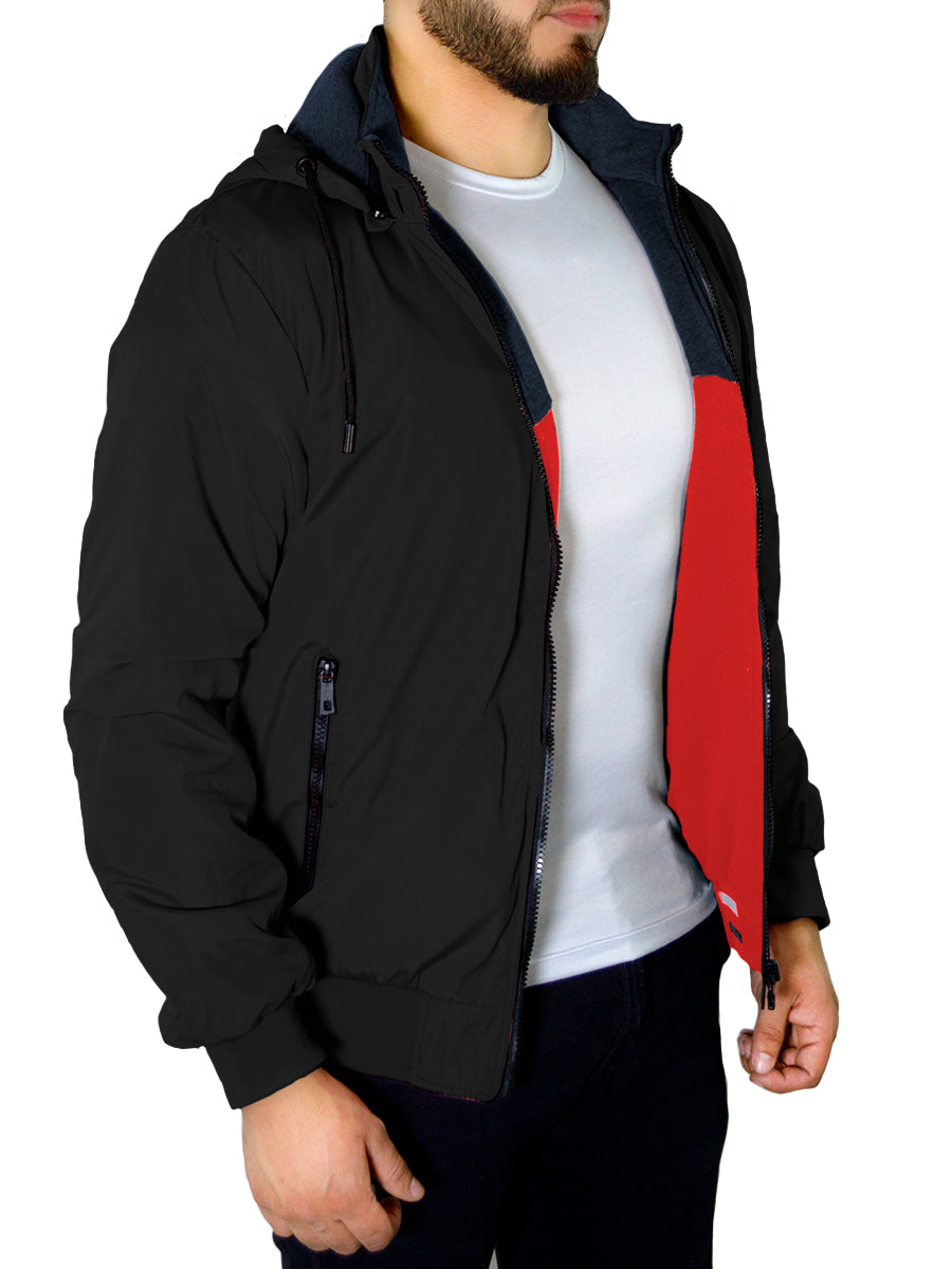 Chamarra Termica Para Hombre Hoddie Doble Vista Con Capucha