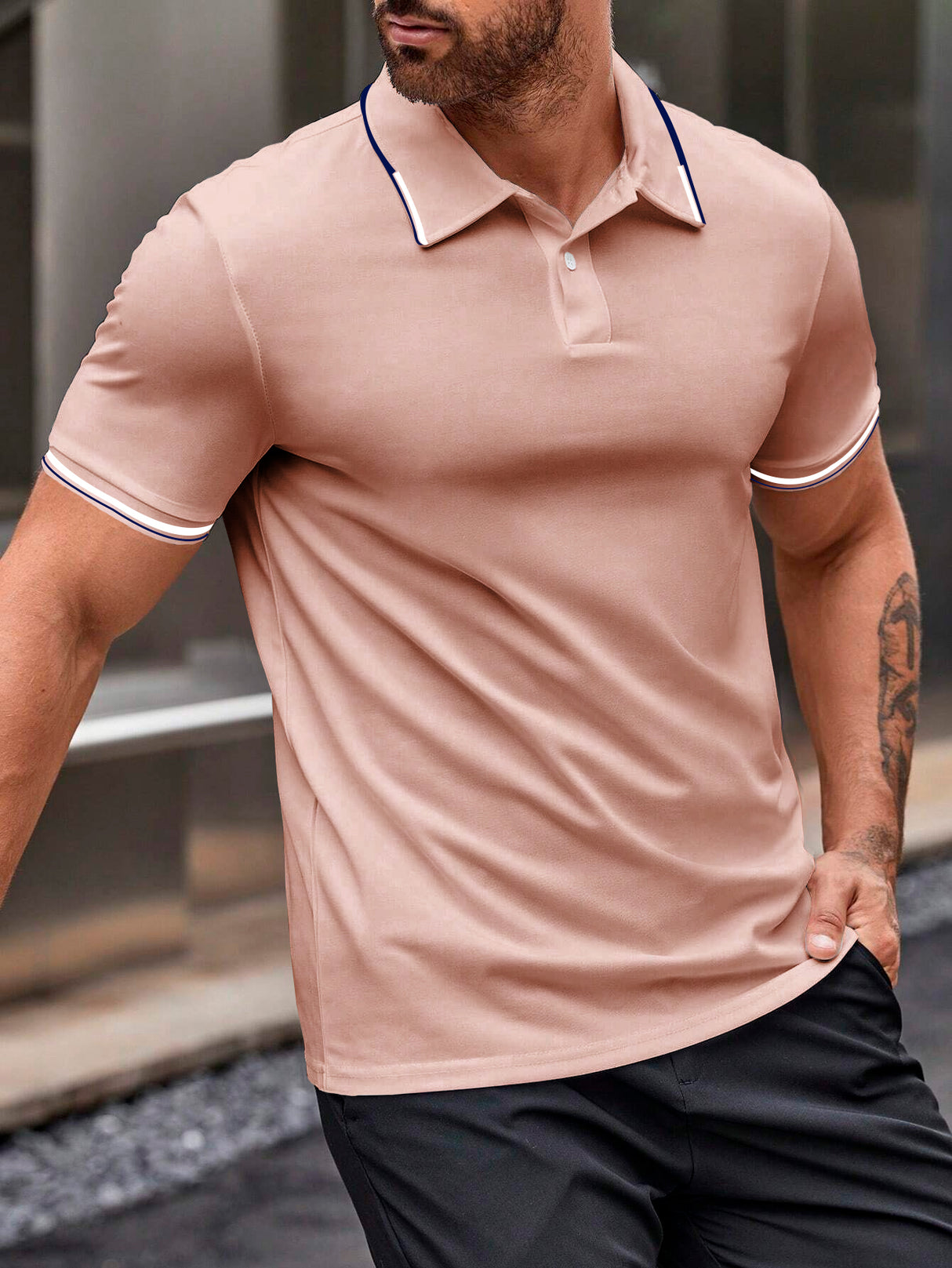 Playera Polo Hombre Manga Corta Moda Casual Camisa