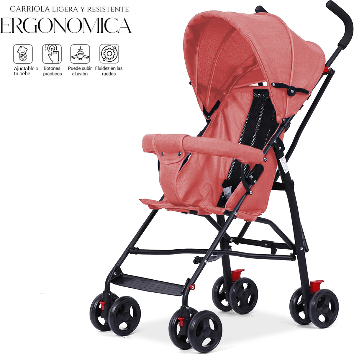 Carriola Practica De Paseo Plegable Para Bebé