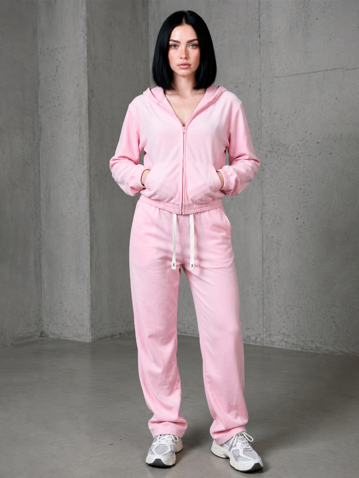 Conjunto Pants Deportivo Para Dama 2 Pz Sudadera Con Capucha MAYOREO