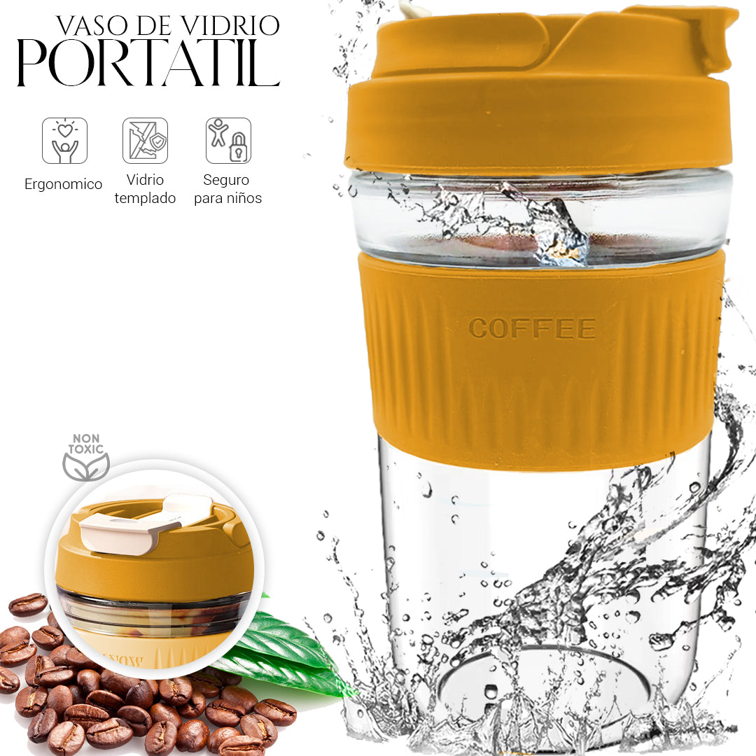 Set De 4 Pz Vaso Termo Portátil Antiderrame Multifuncional 1 Sku 163