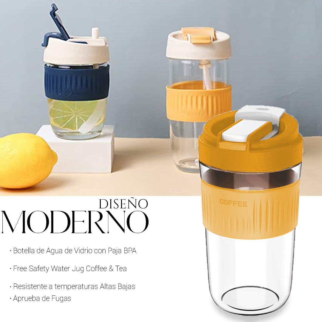 Set De 4 Pz Vaso Termo Portátil Antiderrame Multifuncional 1 Sku 163