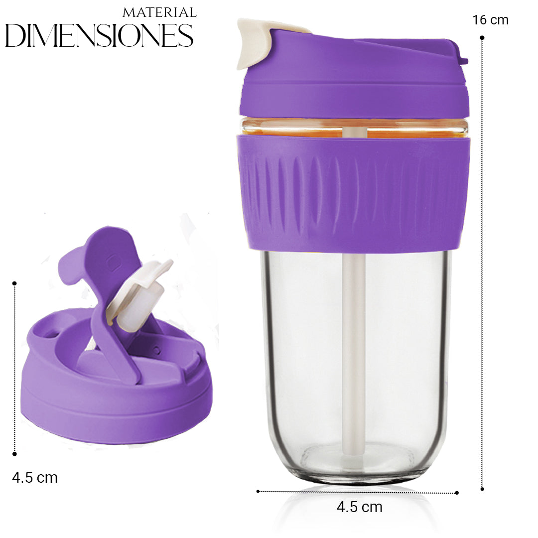 Set De 4 Pz Vaso Termo Portátil Antiderrame Multifuncional 1 Sku 163