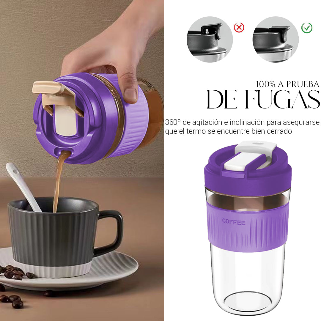 Set De 4 Pz Vaso Termo Portátil Antiderrame Multifuncional 1 Sku 163