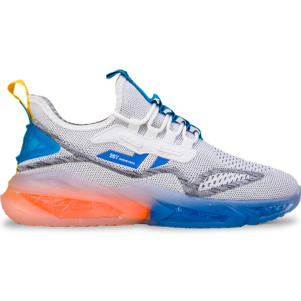 Zapato para hombre con suele resistente al impacto, Zapatilla de uso deportivo con suela ligera y transpirable, Tenis deportivo para hombre con cordones de moda