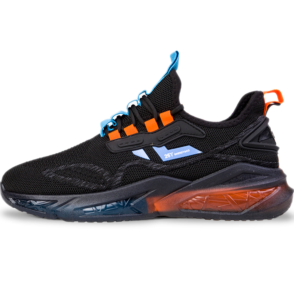 Zapato para hombre con suele resistente al impacto, Zapatilla de uso deportivo con suela ligera y transpirable, Tenis deportivo para hombre con cordones de moda