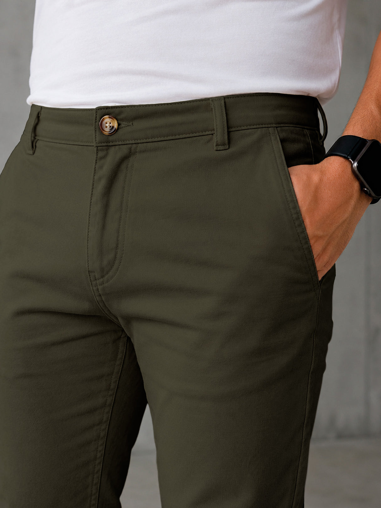Pantalón De Vestir Casual Hombre Skinny Slim Fit Gabardina