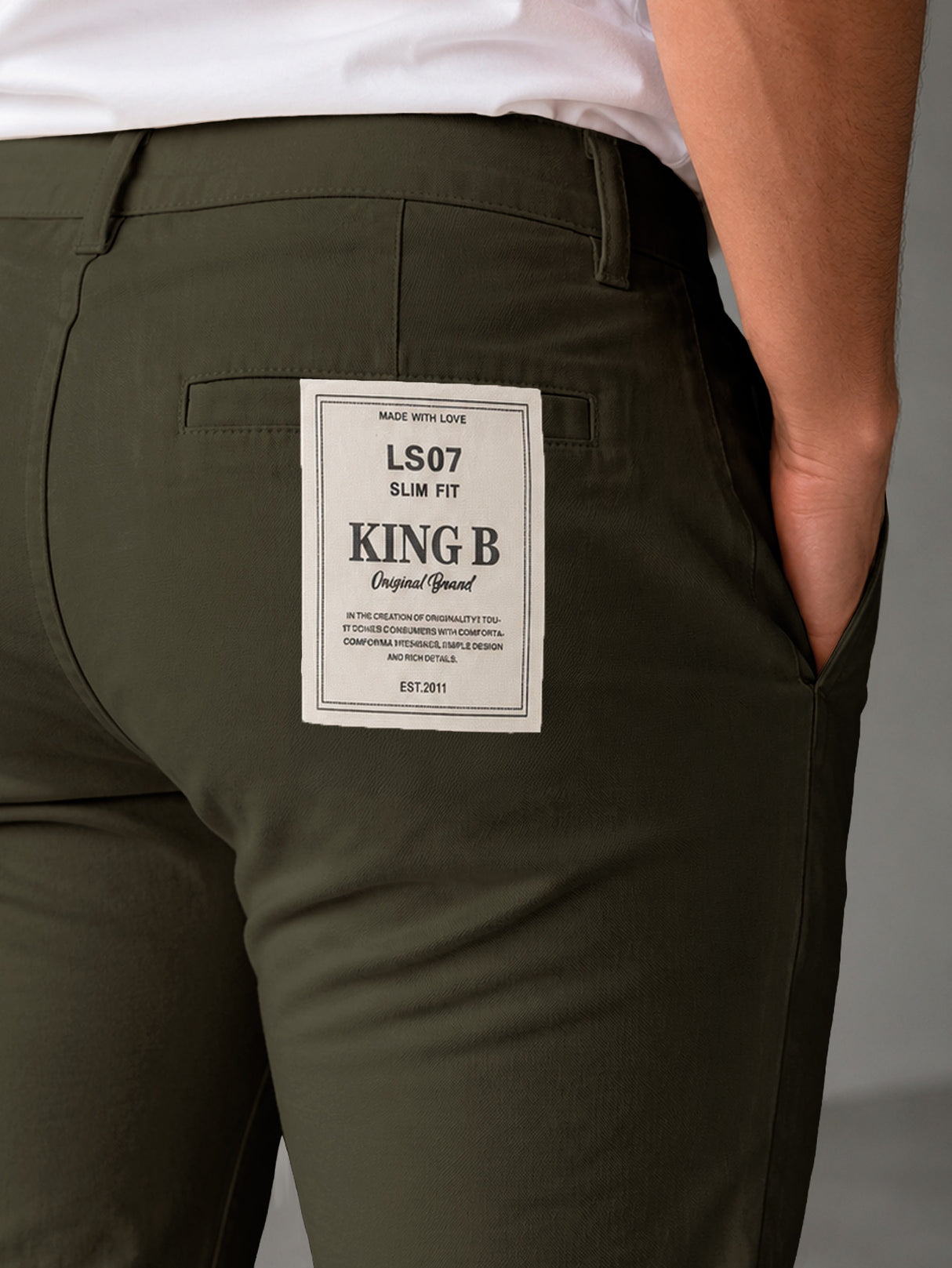 Pantalón De Vestir Casual Hombre Skinny Slim Fit Gabardina