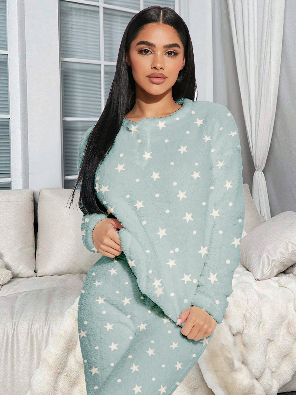 Pijama Para Mujer Conjunto 2 Piezas Elegante invierno