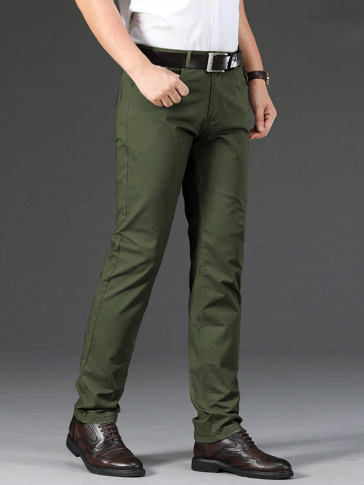 Pantalon De Gabardina Casual Strech Hombre De Vestir King B